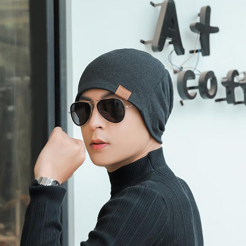 希尔库班新品睡帽男夏光头帽男士帽子睡帽男光头夏款头巾帽女透气套头