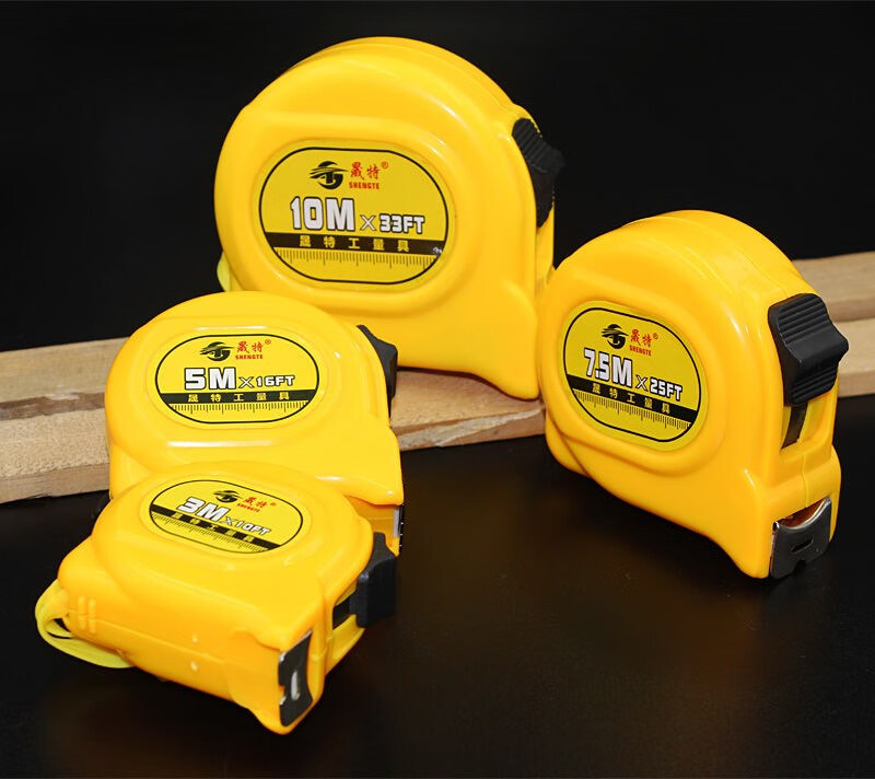 5米3米10米钢卷尺高耐磨盒尺摔米尺木工尺子测量工具 磨砂白底尺带(2