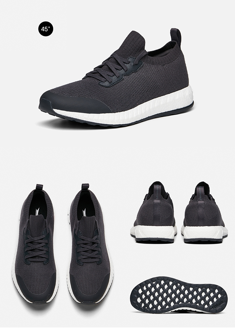 sprandi斯潘迪pc20丨跑步鞋运动鞋男鞋春季新款舒适透气休闲鞋黑2405