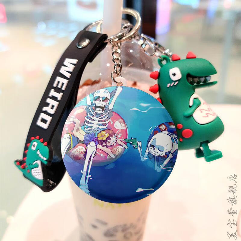 undertale周边传说之下sans钥匙扣徽章frisk蓝莓fell挂件ink宏科华