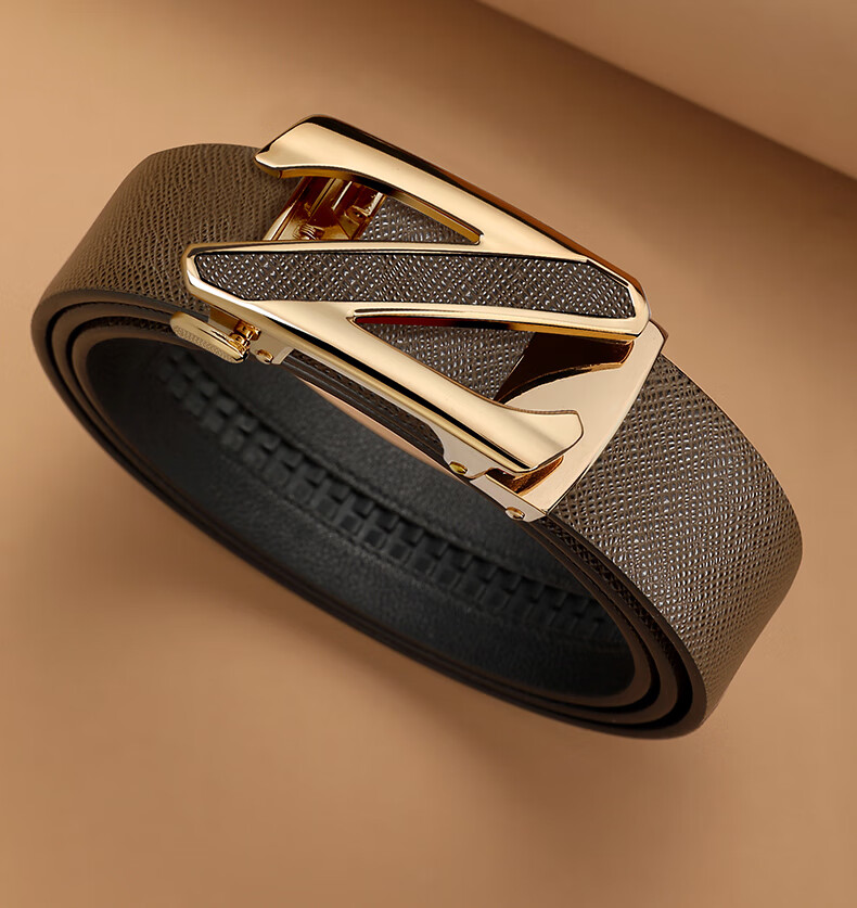 阿玛尼皮带男士奢侈品gg轻奢男士皮带自动扣真皮腰带中青年休闲商务