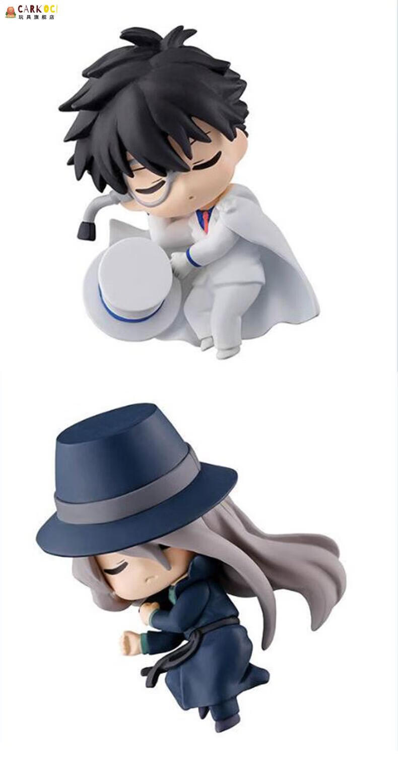 万代扭蛋名侦探柯南睡眠小队02怪盗基德琴酒平次和叶人偶摆件 柯南