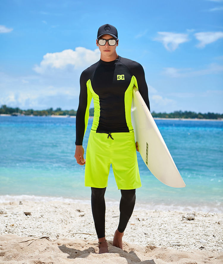 裴拉婷新品男士泳装 帅气 长袖泳衣男上衣男士泳裤防晒游泳衣全身潜水