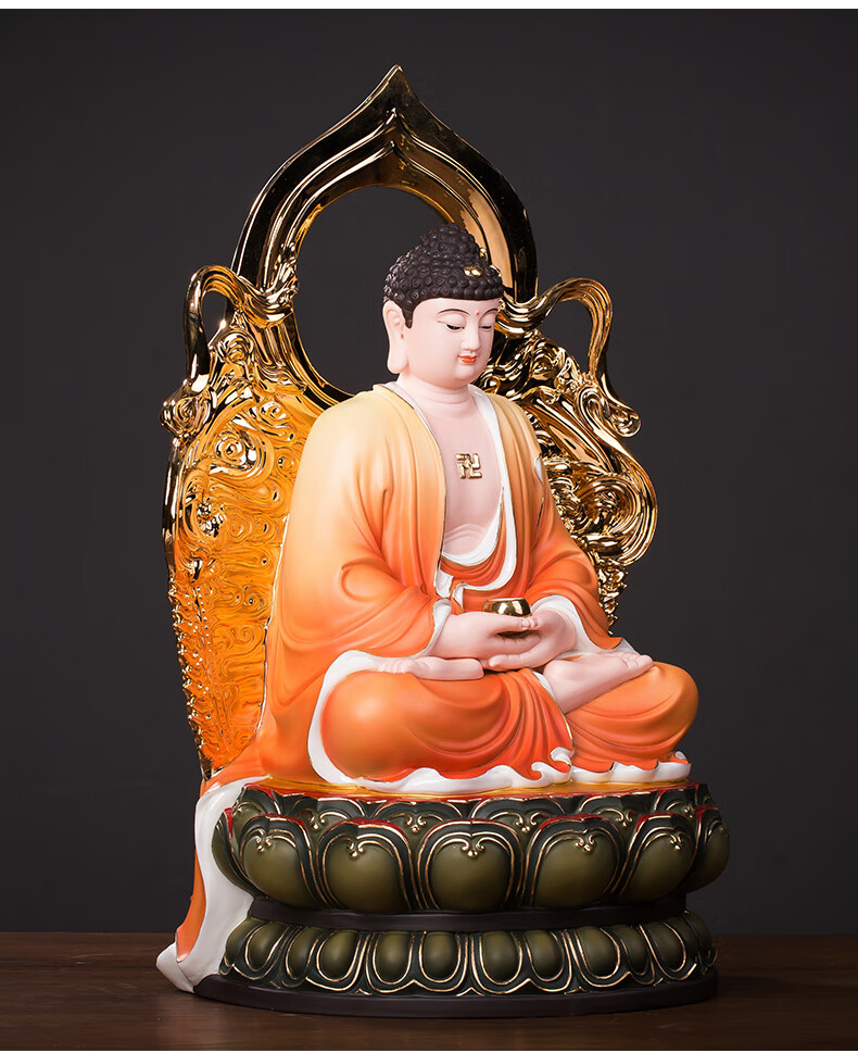 畅王娑婆三圣五大开业礼药师佛像如来佛送奶奶手造释迦牟尼佛招财华严