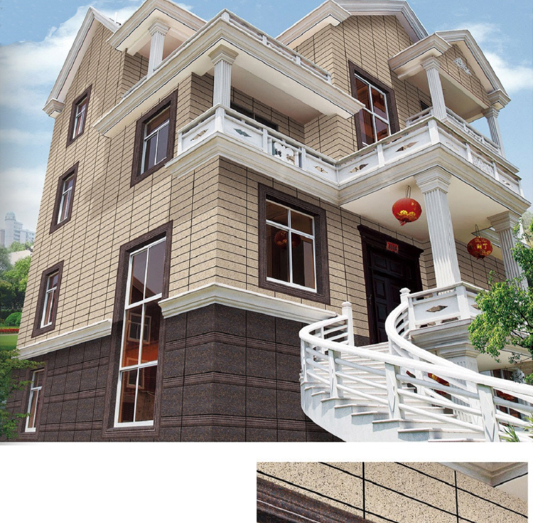 仿大理石高光外墙瓷砖150x500别墅自建农村家用围墙窗边线条喷墨10箱