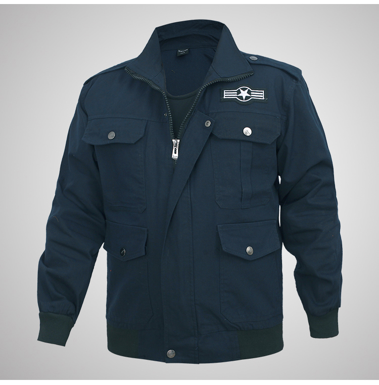 工作服上衣男秋纯棉干活迷彩劳保服电焊工装衣服大码男装外套军绿581