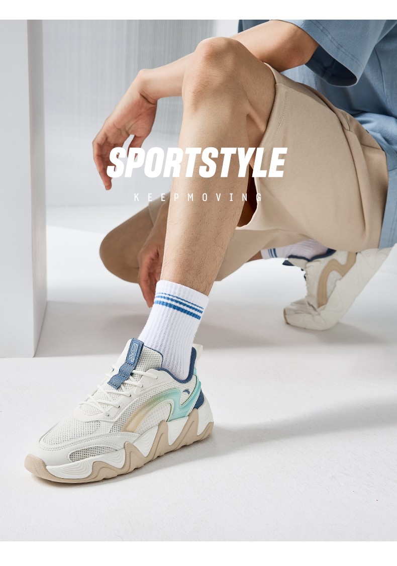 安踏后浪安踏男鞋休闲鞋男后浪系列板鞋2022夏季新款透气网面跑步运动