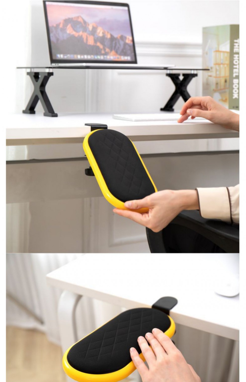 2022新款电脑桌手臂托架折叠电脑手肘托架手臂支撑架子办公桌面延伸板