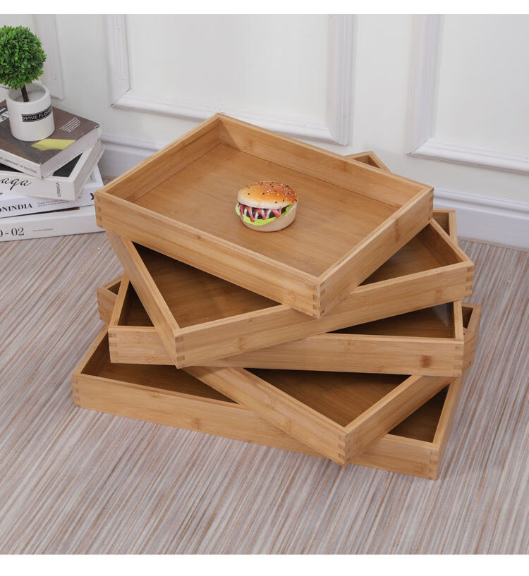 揉面板 面包盘展示托盘糕点木质面包店托盘长方形蛋糕点心木制烘焙木