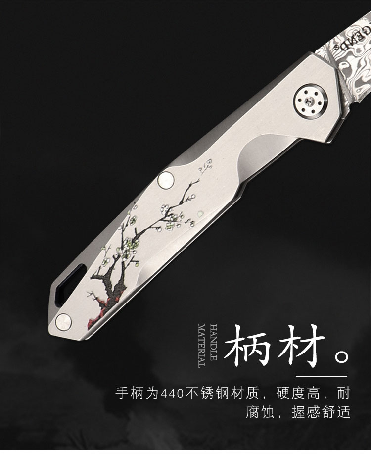 品列(pinlie) 尼泊尔军刃弯刀大号长款刃刀防身匕手 大马士革锋利小刀