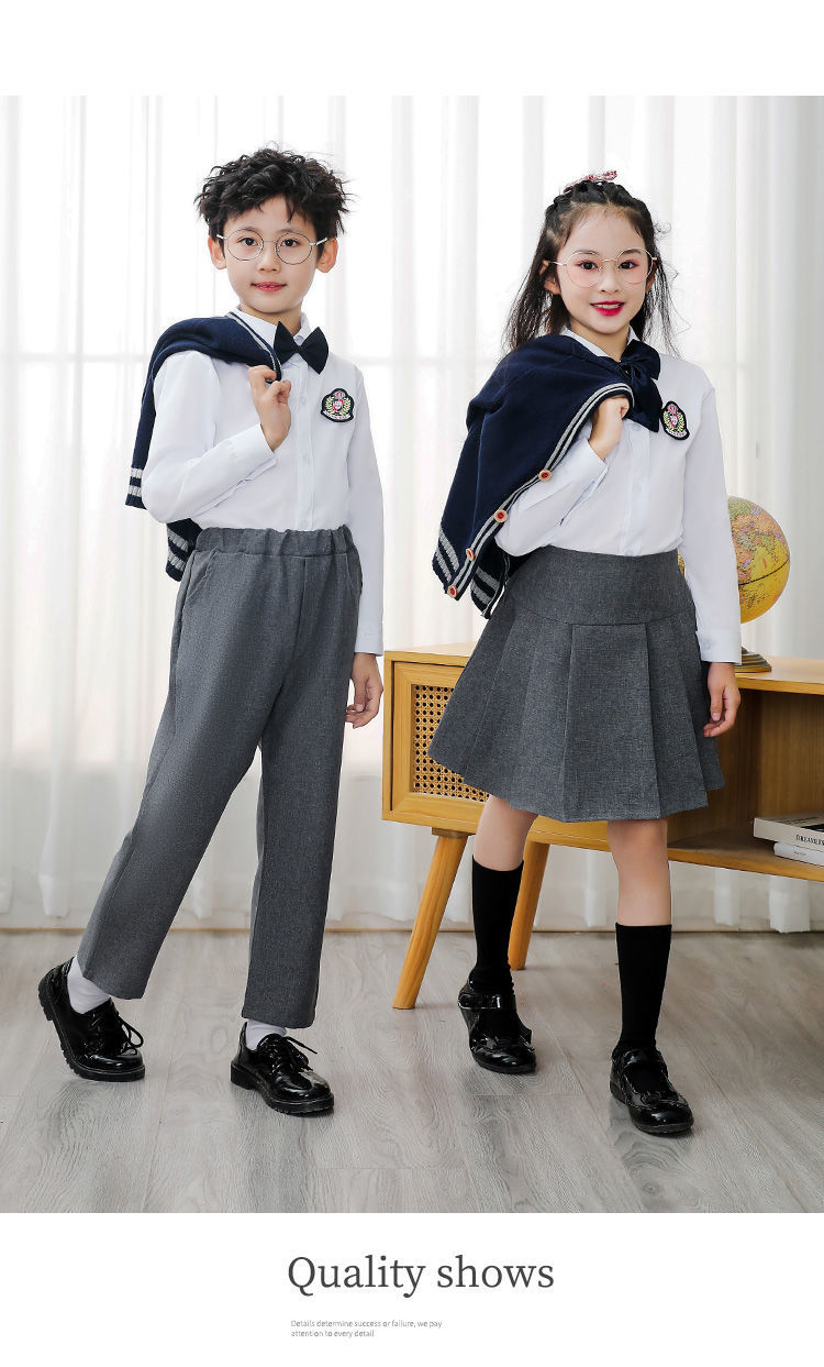 幼儿园园服英伦风春装一年级小学生班服儿童校服套装春秋装三件套女款