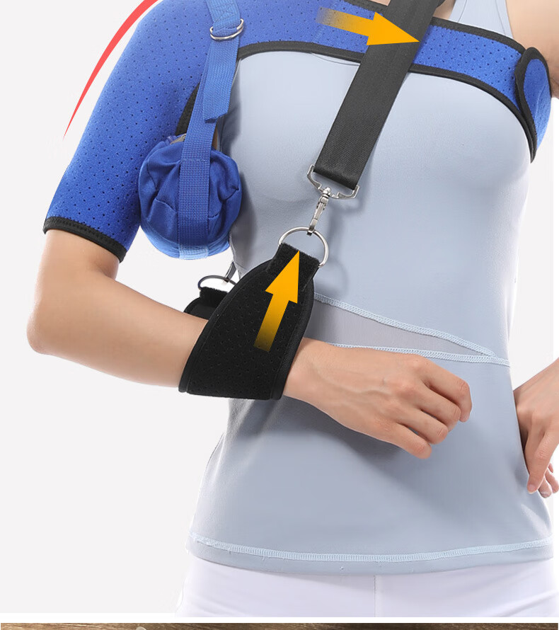 护肩关节脱臼固定带肱骨骨折锁骨带肩托前臂吊带气囊肩膀护具3均码