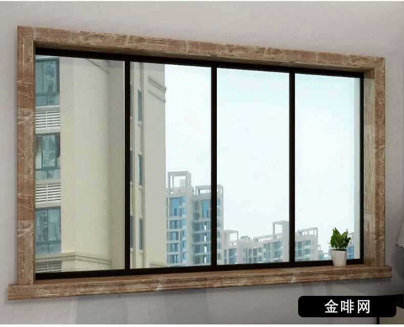 石塑窗台包边自粘窗户框套自装窗套飘窗边框造型装饰线条红龙玉一根三