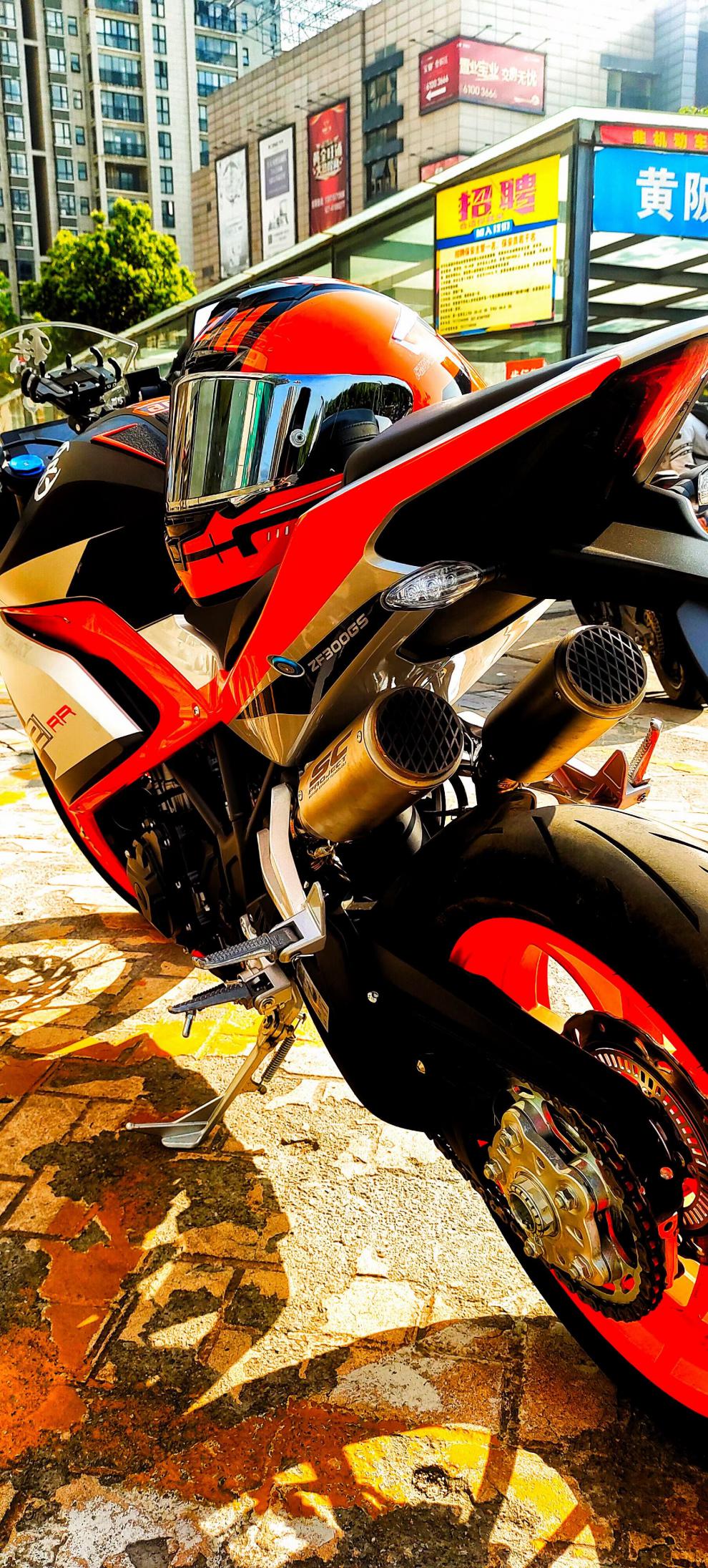 适用摩托车凯越321rr改装国产排气管中尾段cobra 321r高位双出全段排