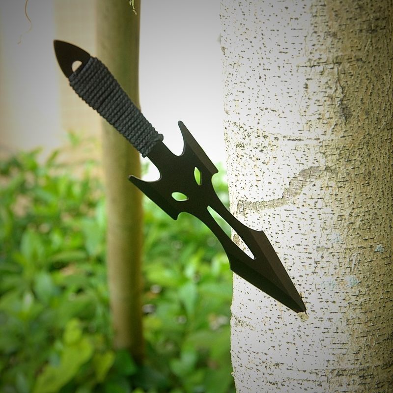 户外小飞镖暗器直旋飞钢针投掷武术柳叶飞针飞镖刀子防身暗器 黑狐3支