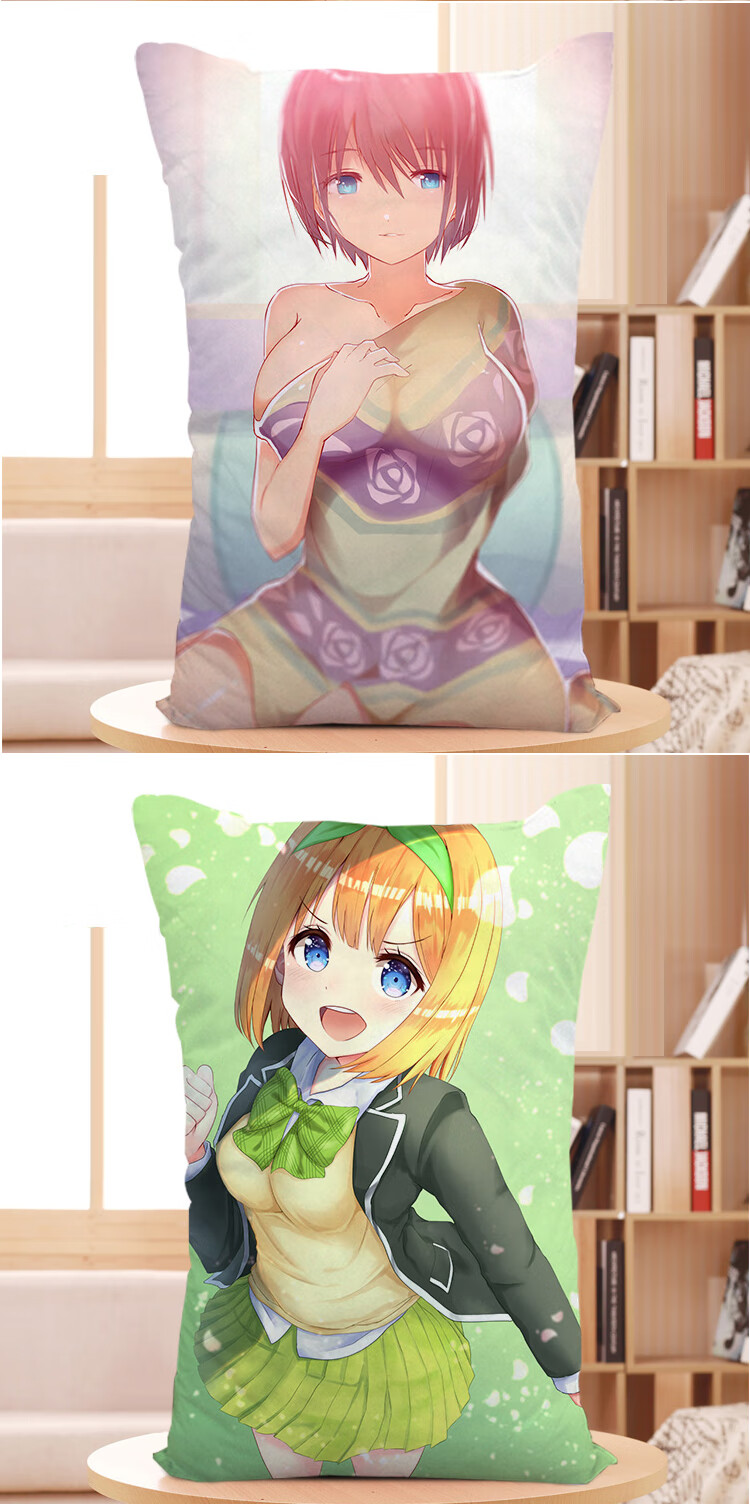 五等分的花嫁中野三玖二乃五月新娘动漫周边二次元diy半身抱枕 002