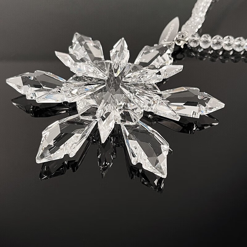 施华洛世奇2022冰雪奇缘雪花水晶车挂汽车挂件车内车载挂饰 梦幻冬日