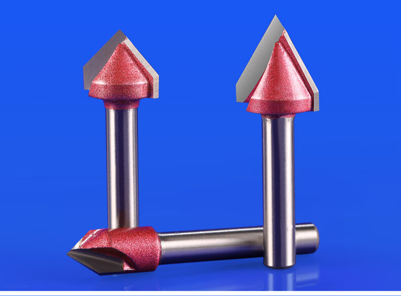 数控铣合金倒角刀 金v型3d刀广告材料修边铣刀开槽倒角倒边刀数控雕刻