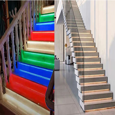 刻顿免布线网红楼梯灯踏步感应智能楼梯台阶灯带led追光流水灯梯步灯