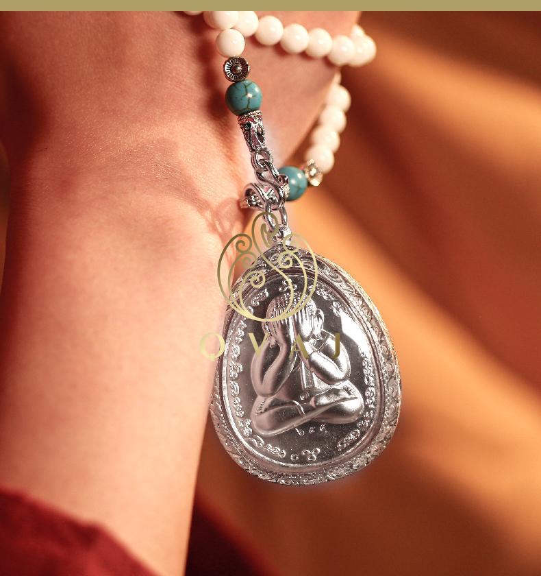 qvaj泰国佛牌正牌龙婆绝掩面佛必打吊坠项链链子挂链男女