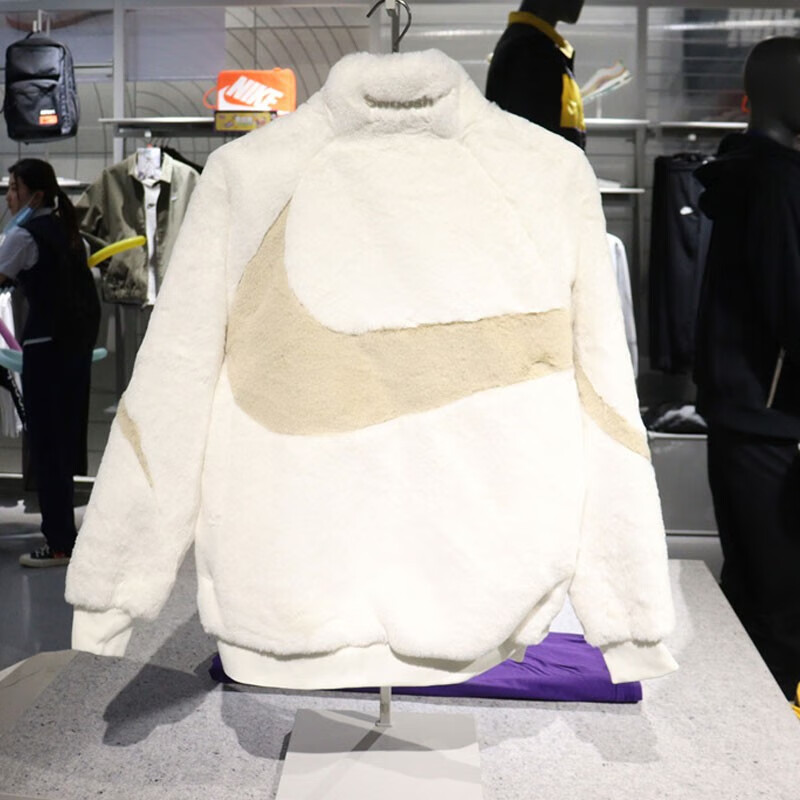 耐克(nike) 男装女装2022冬季新款big swoosh大勾子人造皮草貂绒保暖