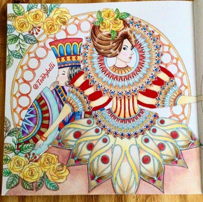 京艺精选秘密花园奇幻梦境96页儿童减压填色涂色手绘书96页奇幻梦境36