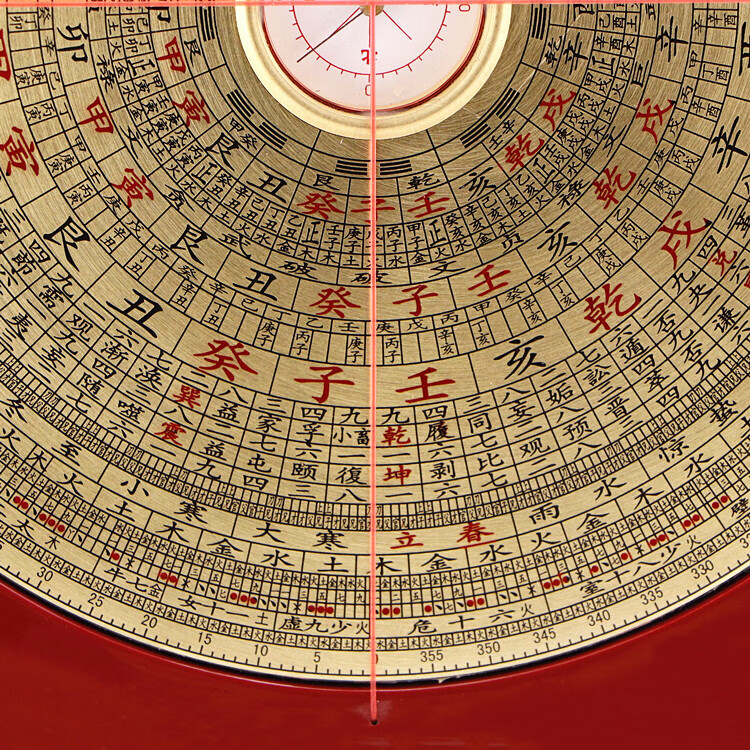 新款鑫雕集福堂6寸三元三合综合盘风水纯铜罗盘高精度初学者专业综合