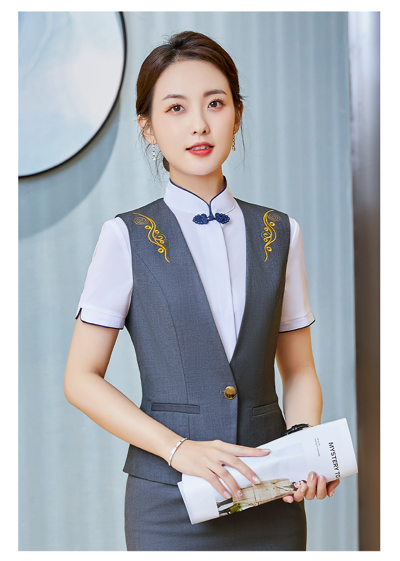 售楼部置业顾问韩版工作服物业客服夏装职业装前台接待收银员工装酒店