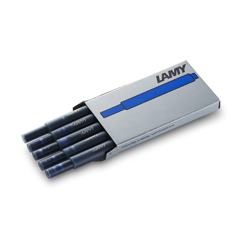 lamy凌美德国狩猎者墨水专用笔芯一次性蓝色墨芯5支盒