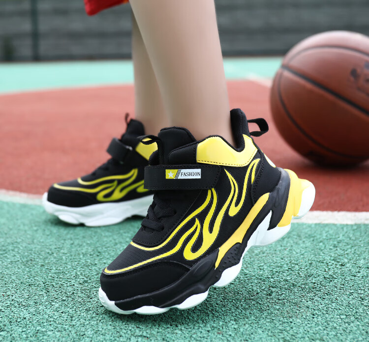 耐·克ni·ke官方儿童运动鞋男童高帮篮球7中大童8透气网面12岁男孩