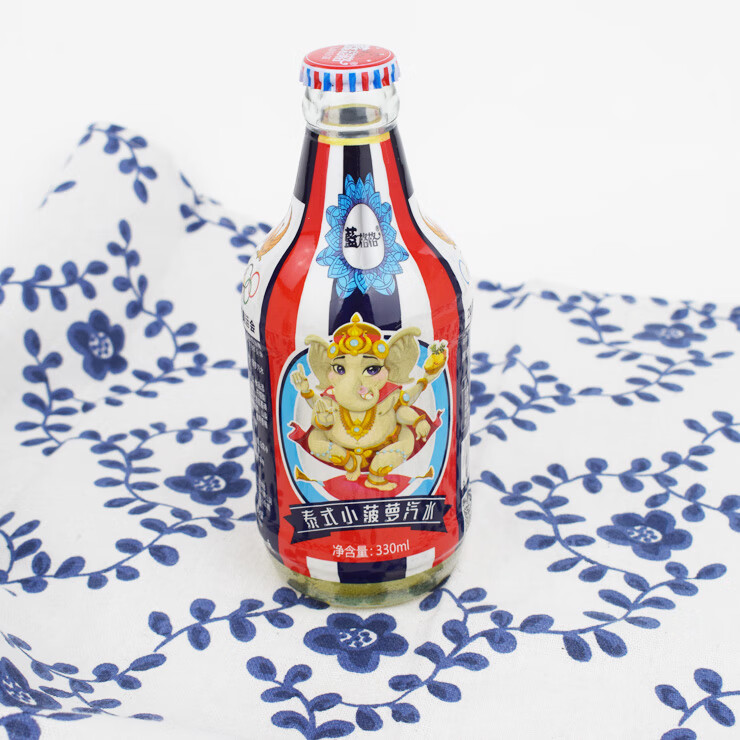 蓝格格俄式老汽水泰式/小菠萝碳酸饮料哈尔滨特产怀旧汽水330ml 蓝