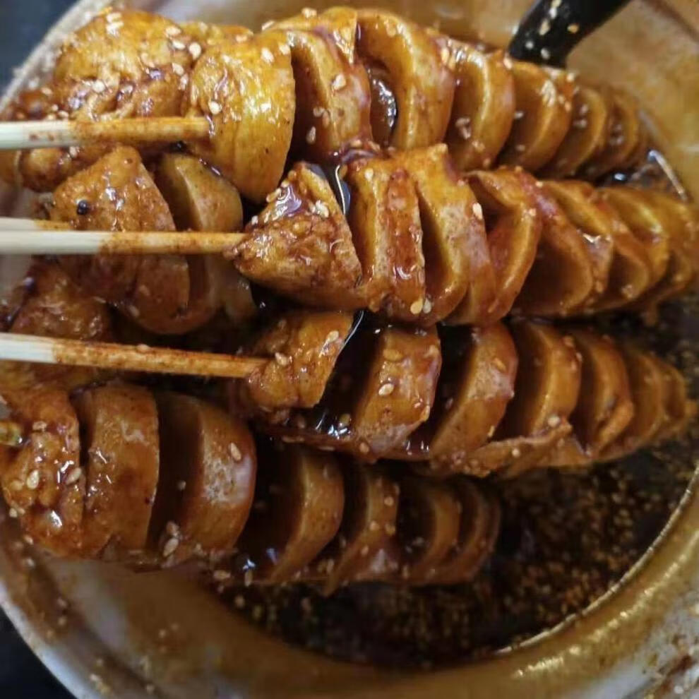 烧烤面筋商用90克大面筋串烧烤串散装半成品冷冻 70克600个【图片