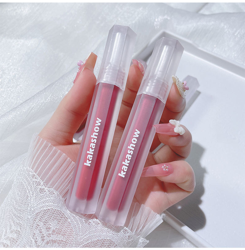 kakashow六角唇釉轻薄雾面唇彩裸色显白唇泥丝绒不拔干哑光唇釉女 3