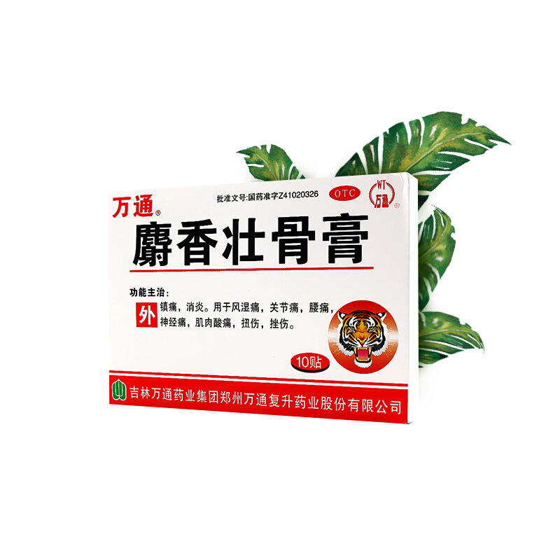 万通 麝香壮骨膏 10贴 消肿止痛跌打损伤