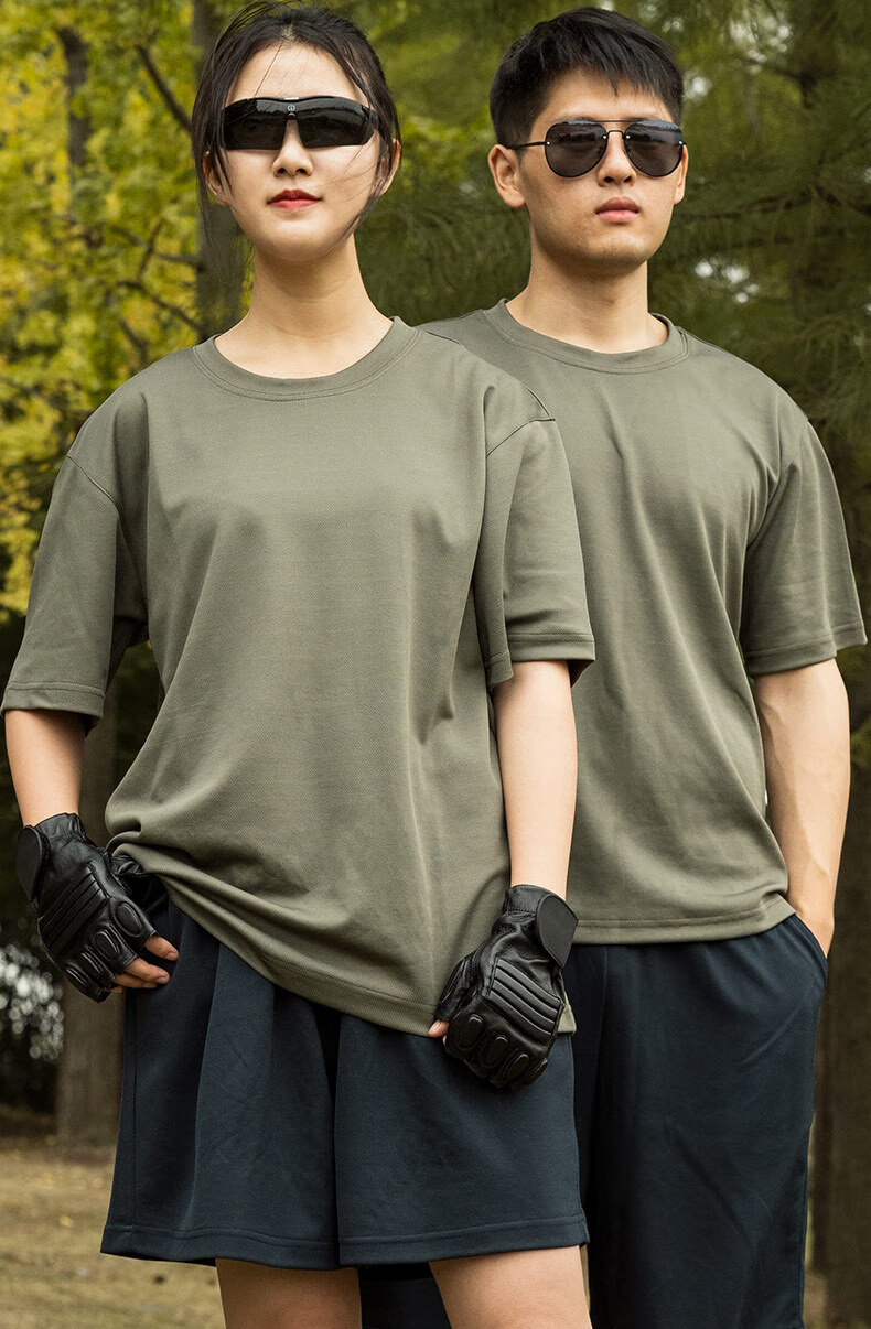 《【宝藏好物】2022新款 新式体能训练服套装 夏季军迷速干t恤短袖