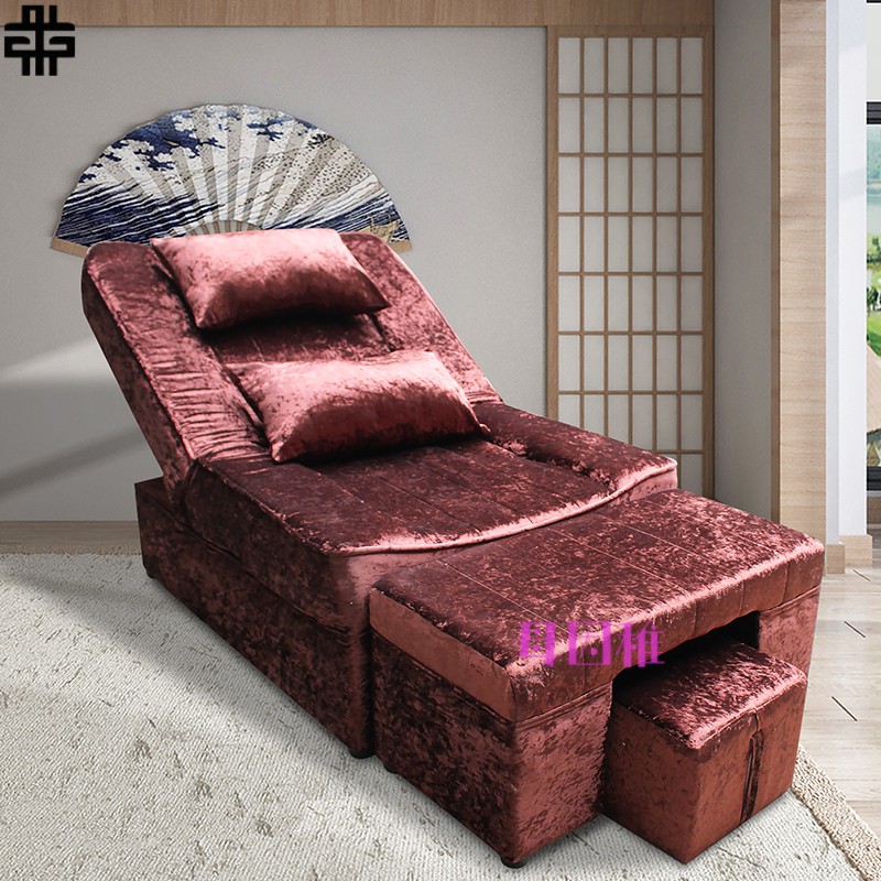 足浴沙发电动桑拿足疗采耳洗脚沐足沙发床洗浴休闲会所按摩躺椅子定制