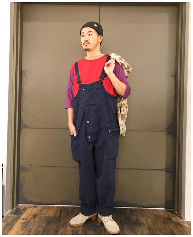 日系复古工装背带裤男胖子宽松大码吊带裤潮牌ins男男直筒连体裤178深