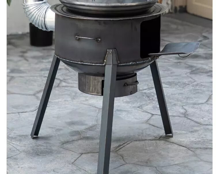 柴火灶农村家用灶煤两用材火灶台单灶新型铁锅煤炭烤火炉 :r89-标准带