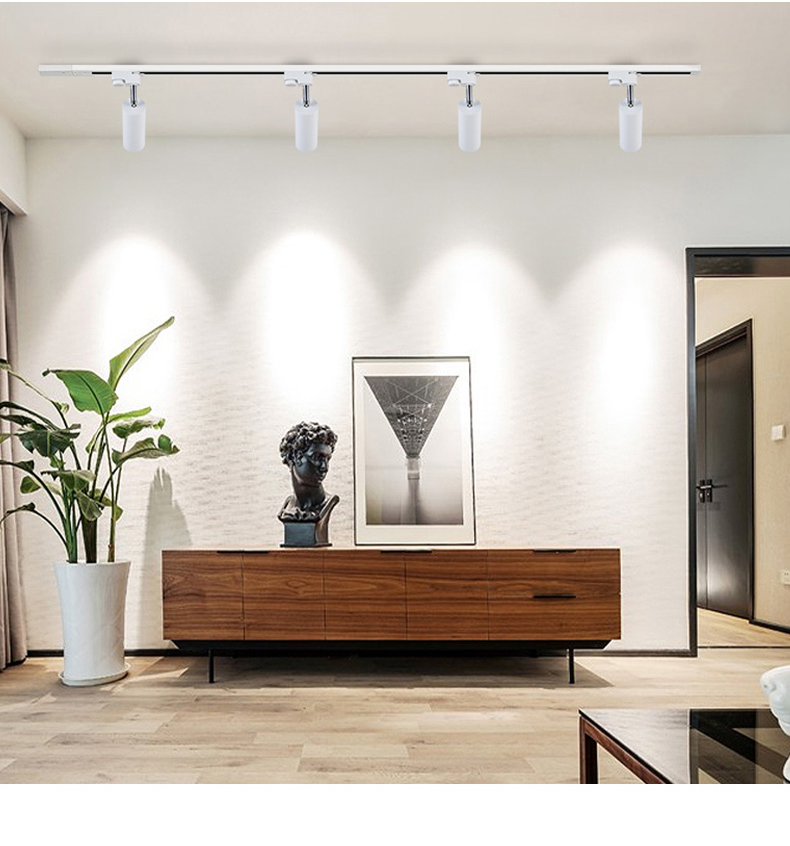 灯28w35w明装轨道射灯cob芯片服装商铺聚光灯10w3000k白壳pak413027