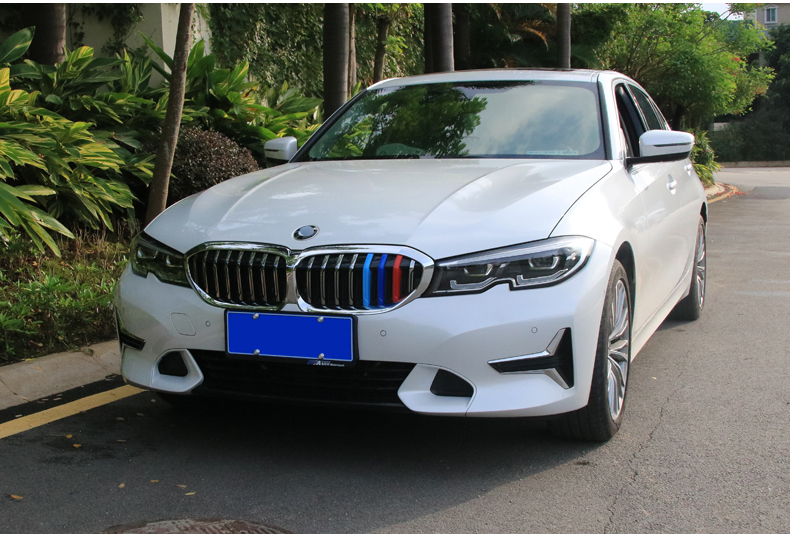 宝马三系中网前脸格栅装饰三色条彩条 13-18款3系中网三色条(3个装)