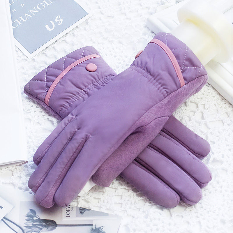 棉手套女冬季保暖防寒加厚加绒可爱韩版学生触屏骑车防滑秋冬弁衣坊