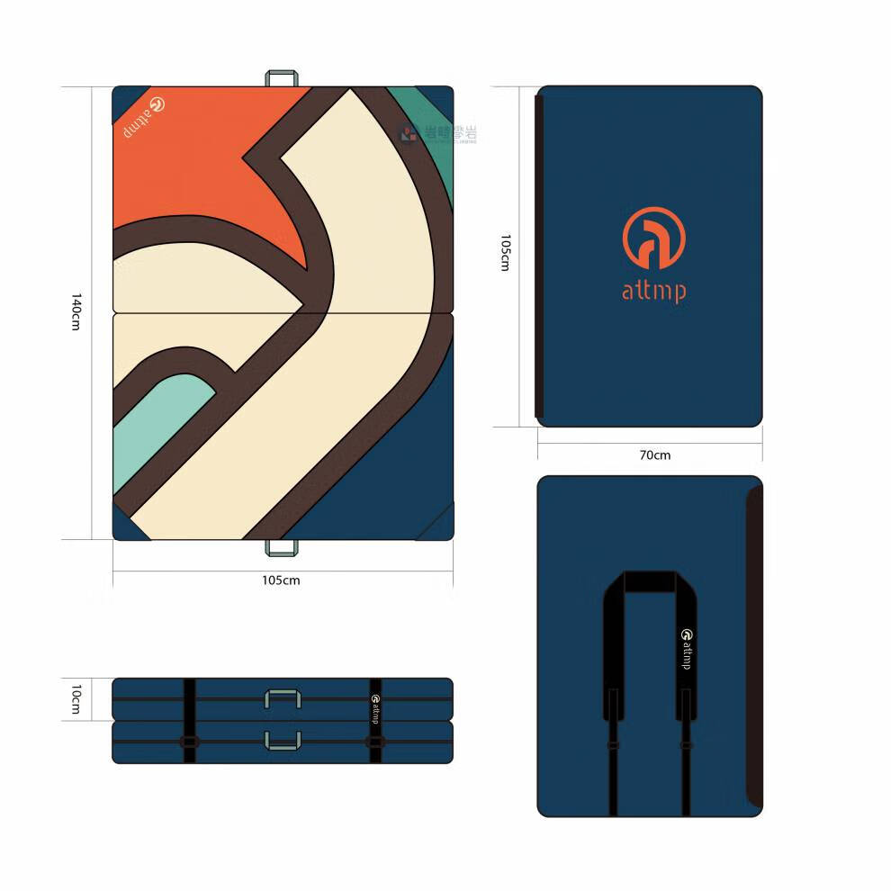 攀岩抱石垫 attmp抱石垫户外折叠便携式轻量抱石垫岩时攀岩【图片