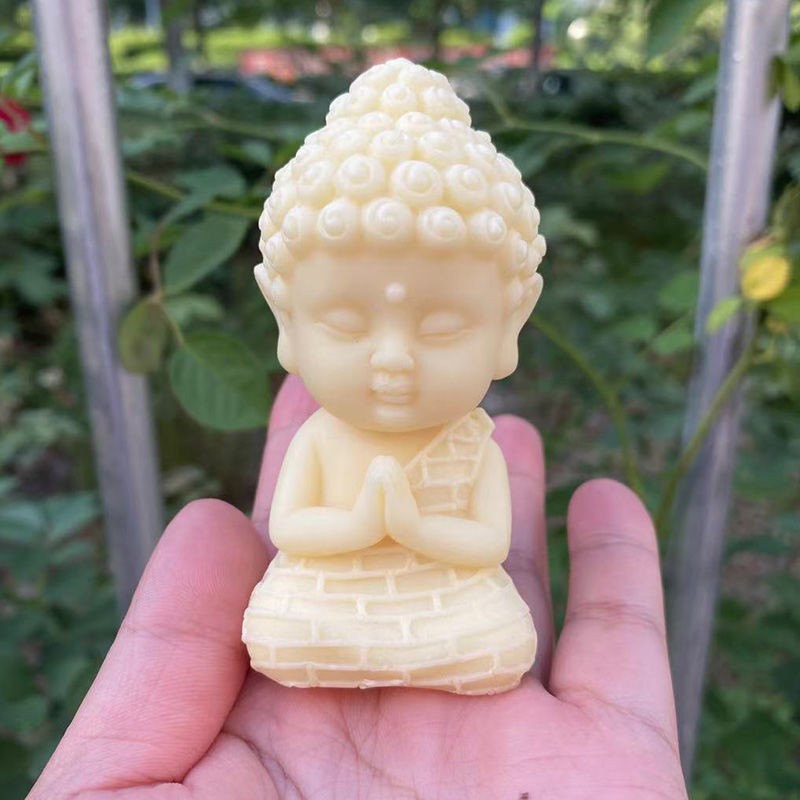象牙果宝宝佛莲花底座释迦牟尼佛手把件佛像q版如来汽车家居摆件热爱