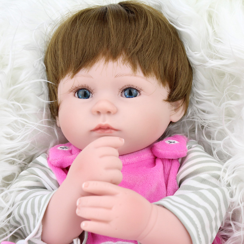 重生娃娃硅胶全身软仿真婴儿洋娃娃礼盒套装女孩娃娃换装珍藏款棕色