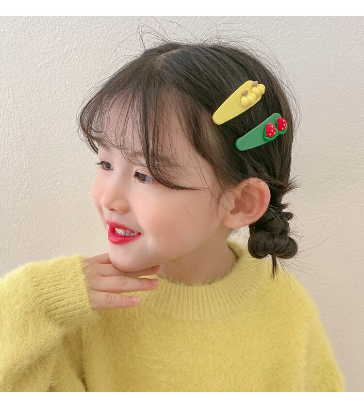 中学生发夹儿童刘海碎发女童可爱水果发卡网红小女孩动物夹学生头饰女