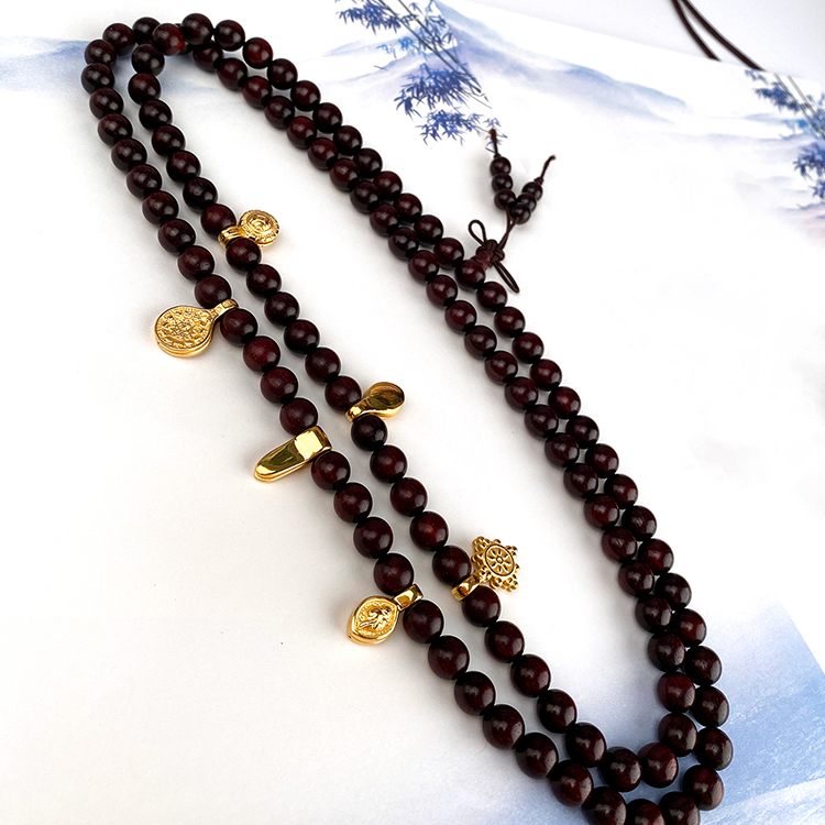 荟幽兰黄金999足金3d硬金金刚铃金刚杵小版一套配串七夕情人节礼物