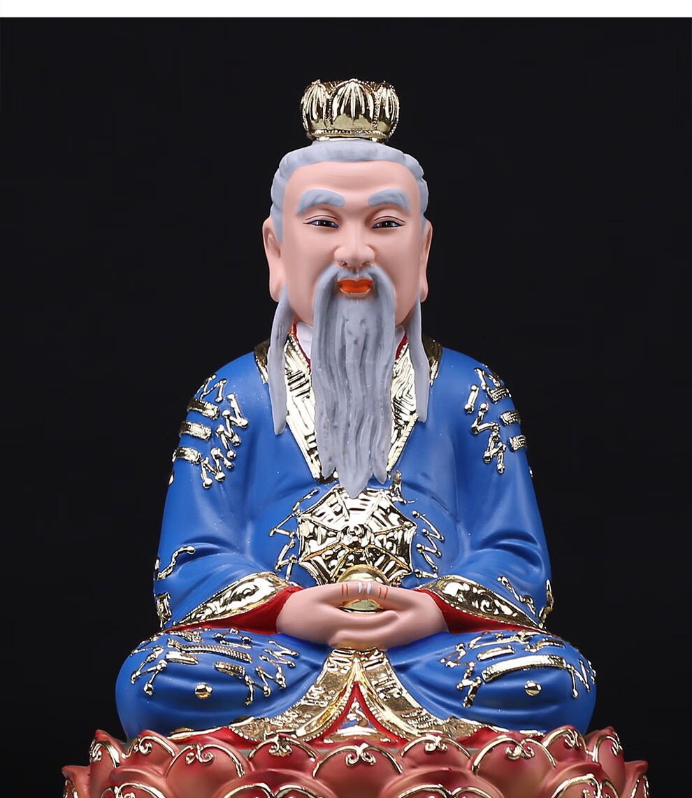 御仟香 三清道祖树脂彩绘元始天尊灵宝天尊道德天尊道家祖师神仙佛像