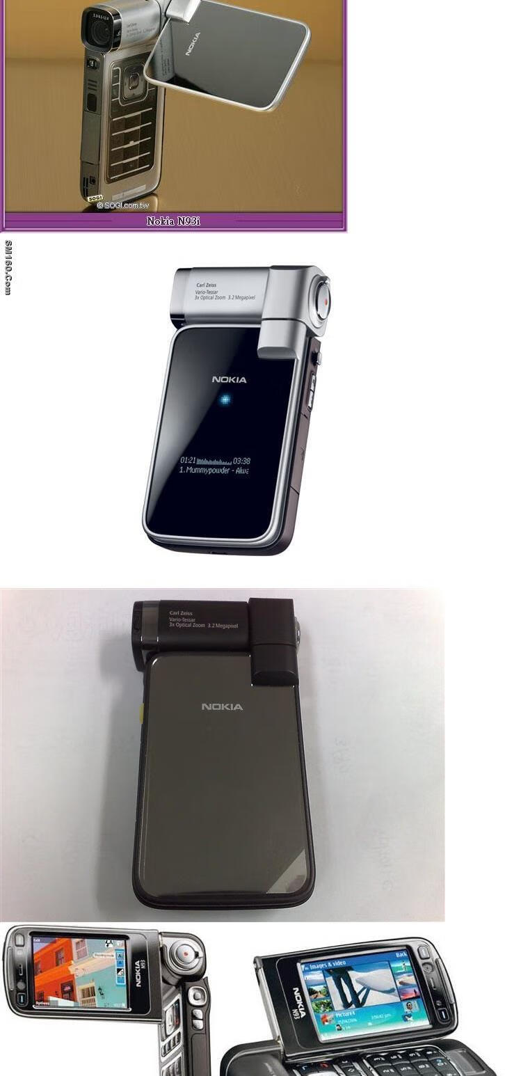 nokia/诺基亚n93i经典库存n93翻盖智能旋转拍照机皇手机电池 n93i黑色