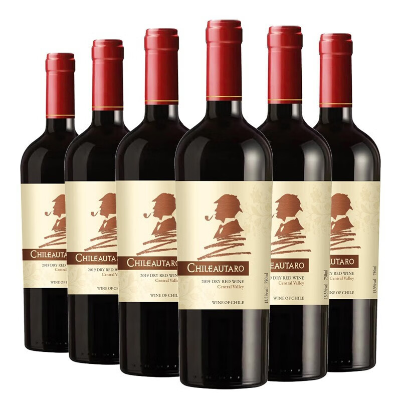 劳塔罗智利中央山谷 酿酒师经典重型瓶13.5度干红葡萄酒红酒750ml*6瓶