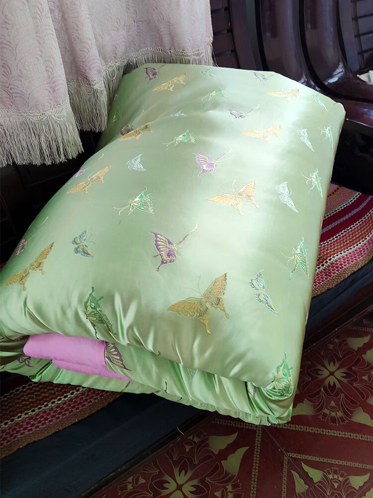 古代宫廷被子 老式丝绸绸缎棉被包边锦缎被子结婚被套传统婚庆陪嫁